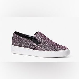 Michael Kors- Keaton Glitter Chain Mesh Slip-On Sneaker- Size 5.5